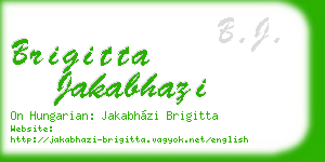 brigitta jakabhazi business card