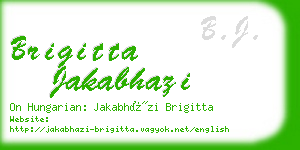 brigitta jakabhazi business card